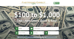 Desktop Screenshot of fastmoneydirectloans.net